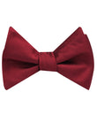 Burgundy Weave Self Tie Bow Tie