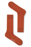 Burnt Orange Flat Knit Sock