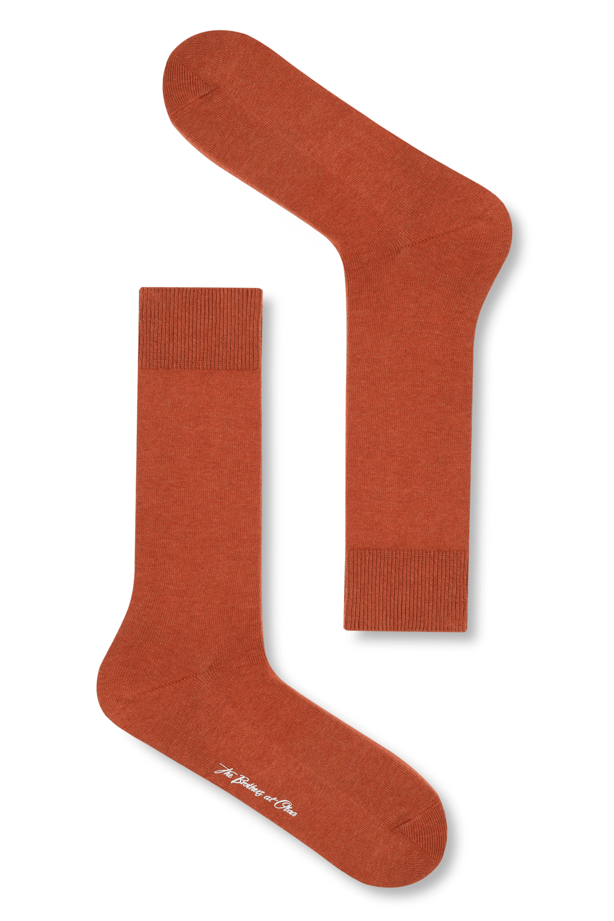 Burnt Orange Flat Knit Sock