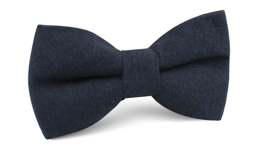 Burnt Boston Navy Blue Bow Tie