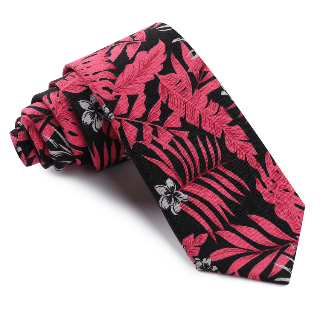 Cala d’Or Crimson Palm Skinny Tie