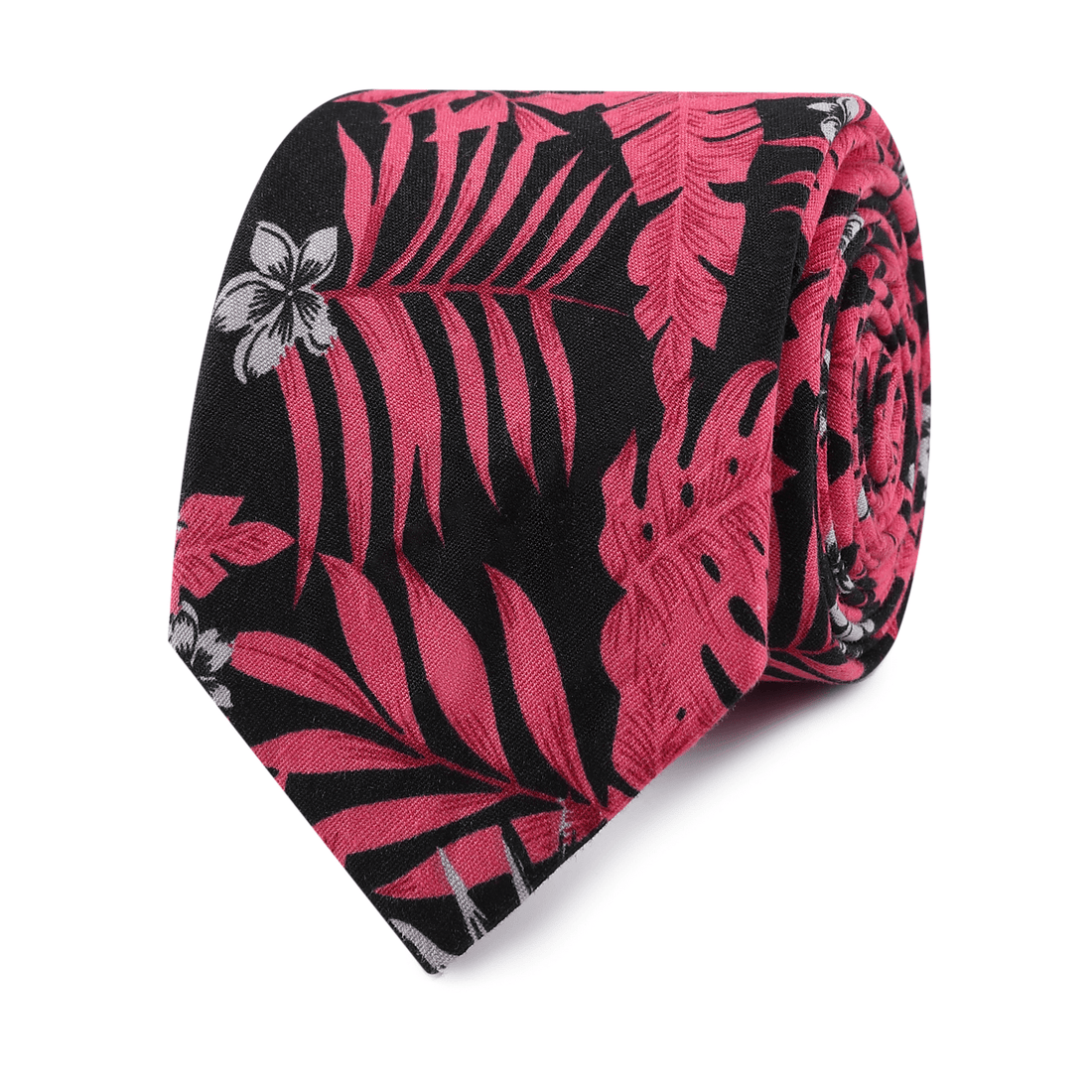 Cala d’Or Crimson Palm Skinny Tie