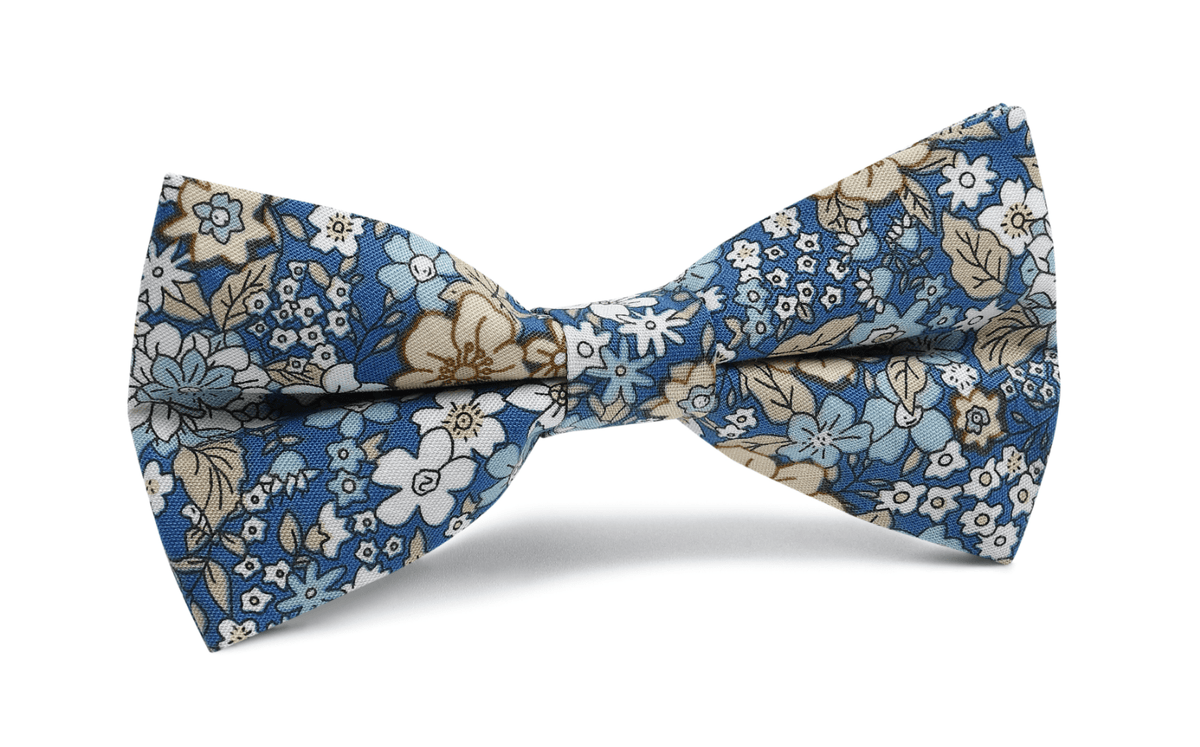 Cancun Coastal Floral Bow Tie