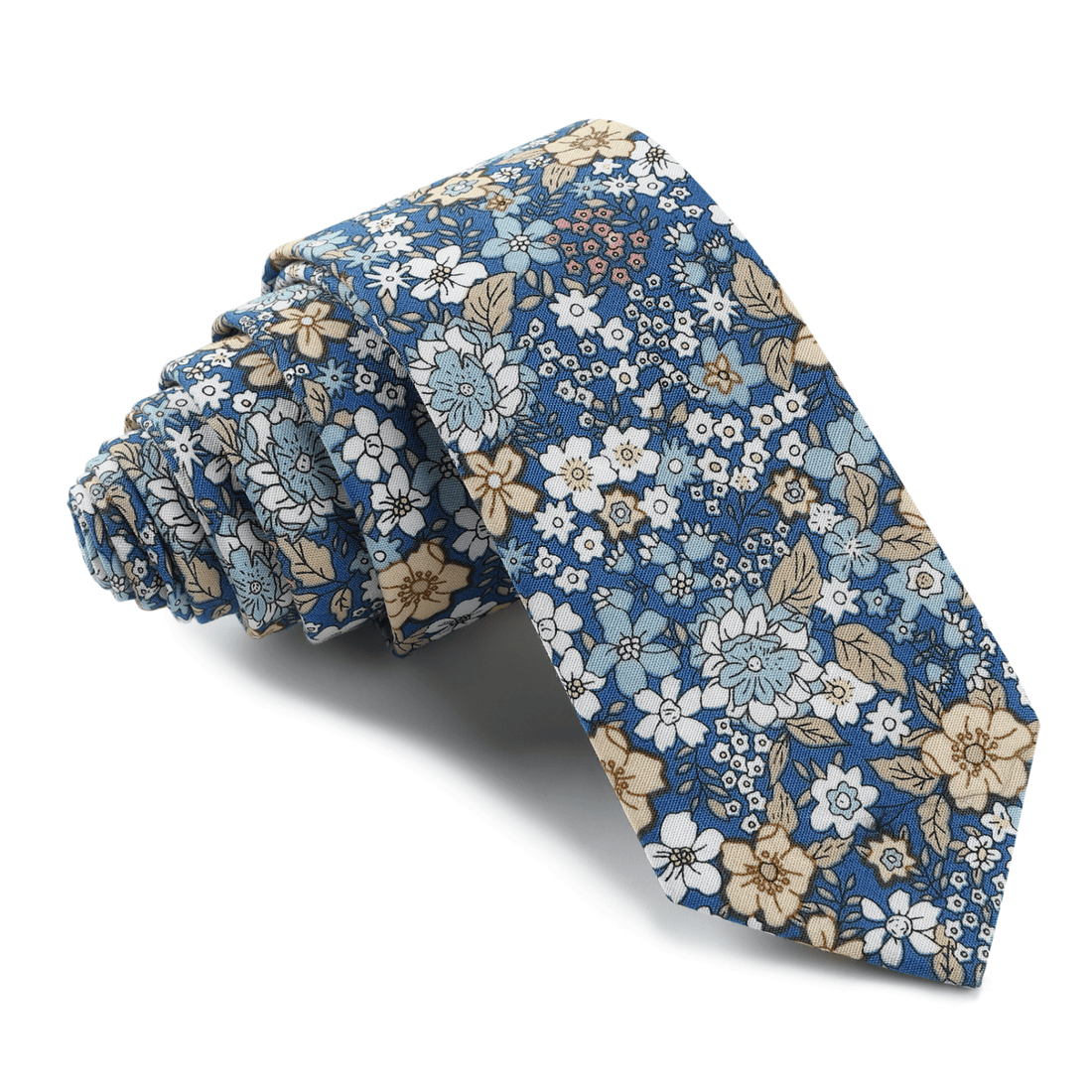 Cancun Coastal Floral Skinny Tie