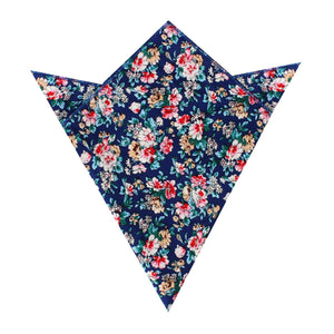 Cancún Blue Floral Pocket Square