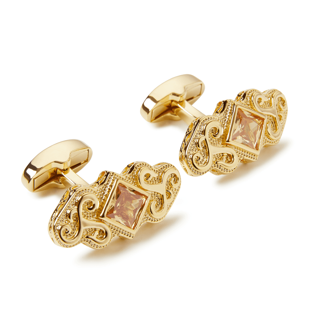 Cannes Blush Peach Gem Cufflinks