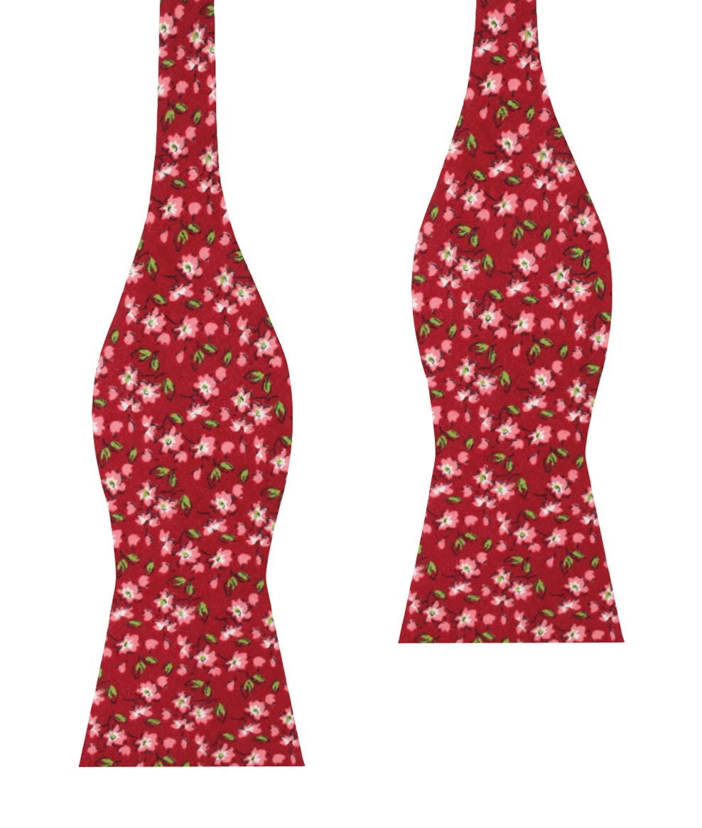 Cano Cristales Scarlet Floral Self Bow Tie