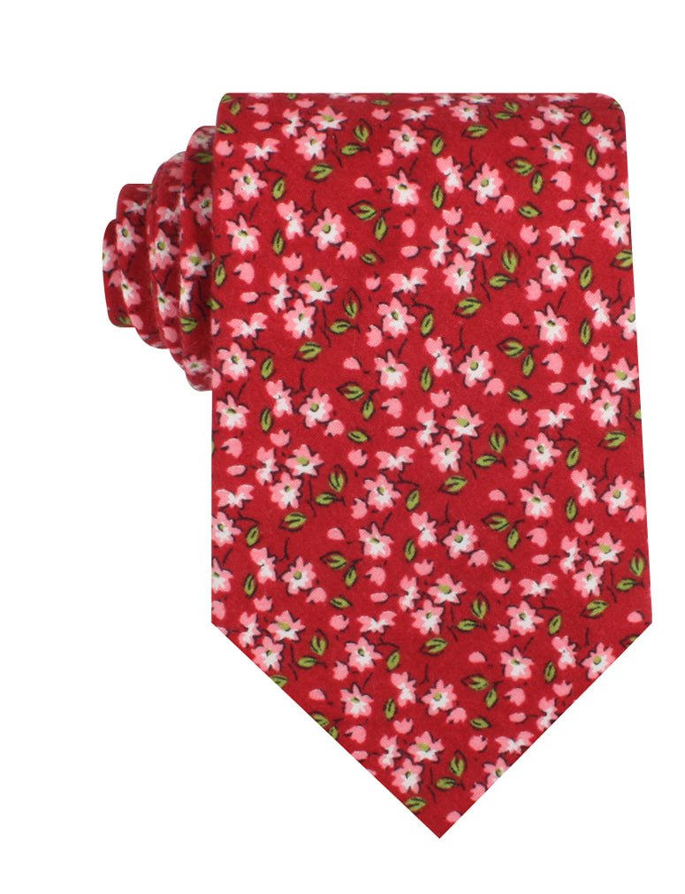 Cano Cristales Scarlet Floral Necktie