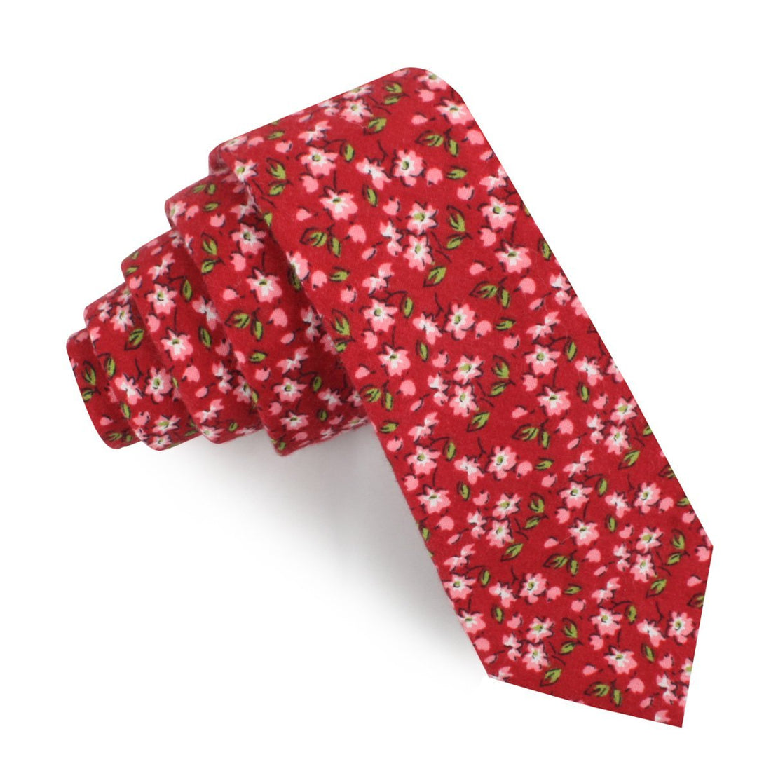 Cano Cristales Scarlet Floral Skinny Tie