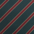 Canterbury Green with Royal Red Stripes Self Bow Tie Fabric