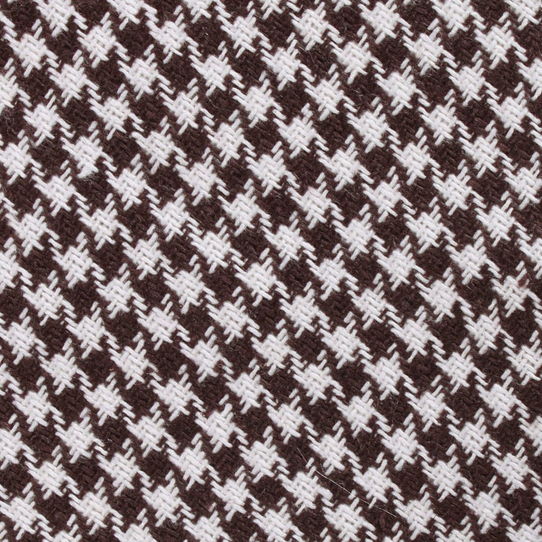 Cappuccino Houndstooth Brown Linen Fabric Kids Bowtie