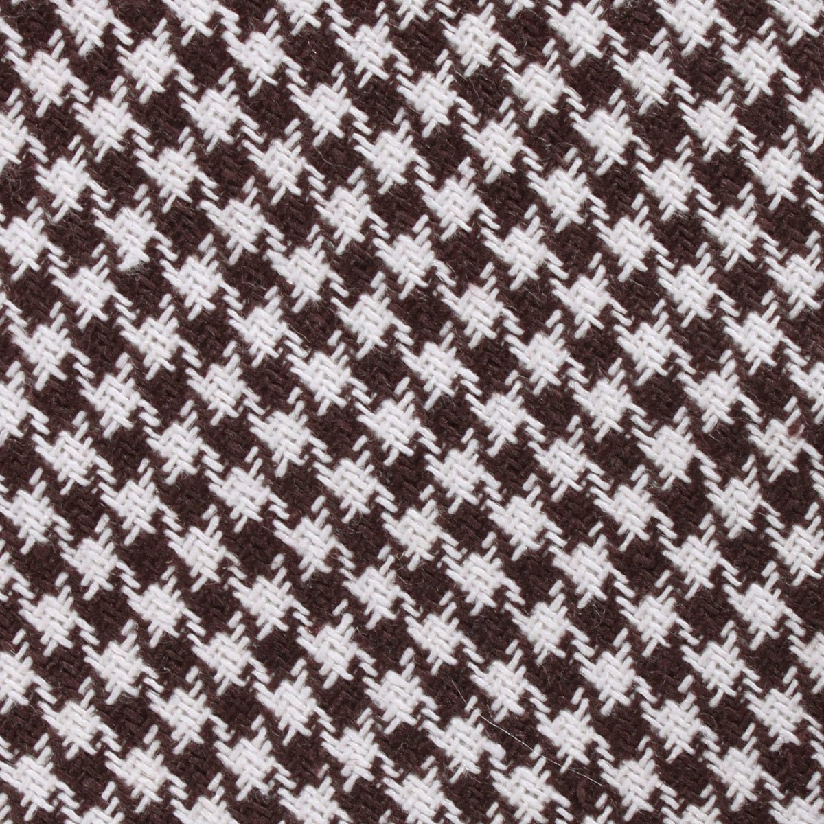 Cappuccino Houndstooth Brown Linen Fabric Self Bowtie