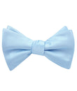 Capri Blue Twill Self Tied Bow Tie