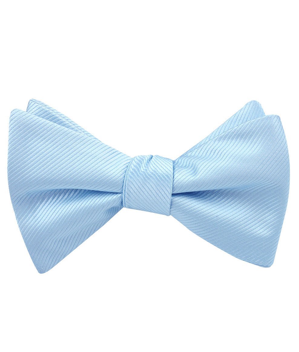 Capri Blue Twill Self Tied Bow Tie