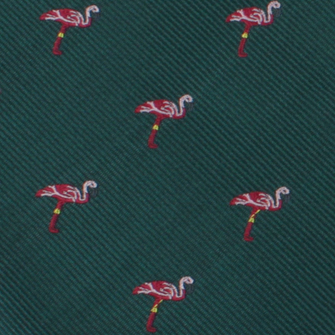 Caribbean Royal Green Flamingo Kids Bow Tie Fabric