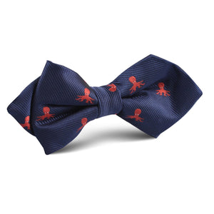 Caribbean Coral Octopus Diamond Bow Tie