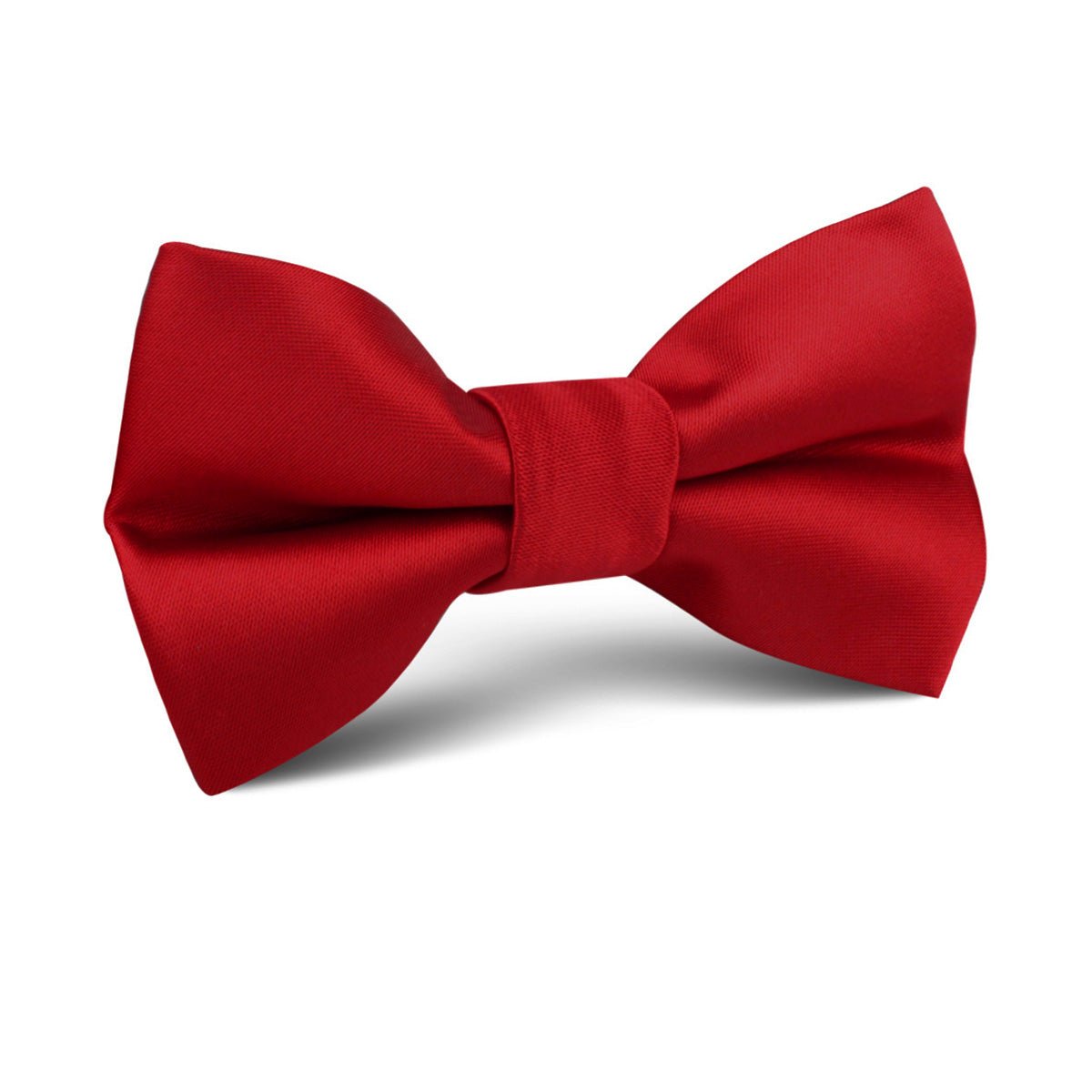 Carmine Red Satin Kids Bow Tie