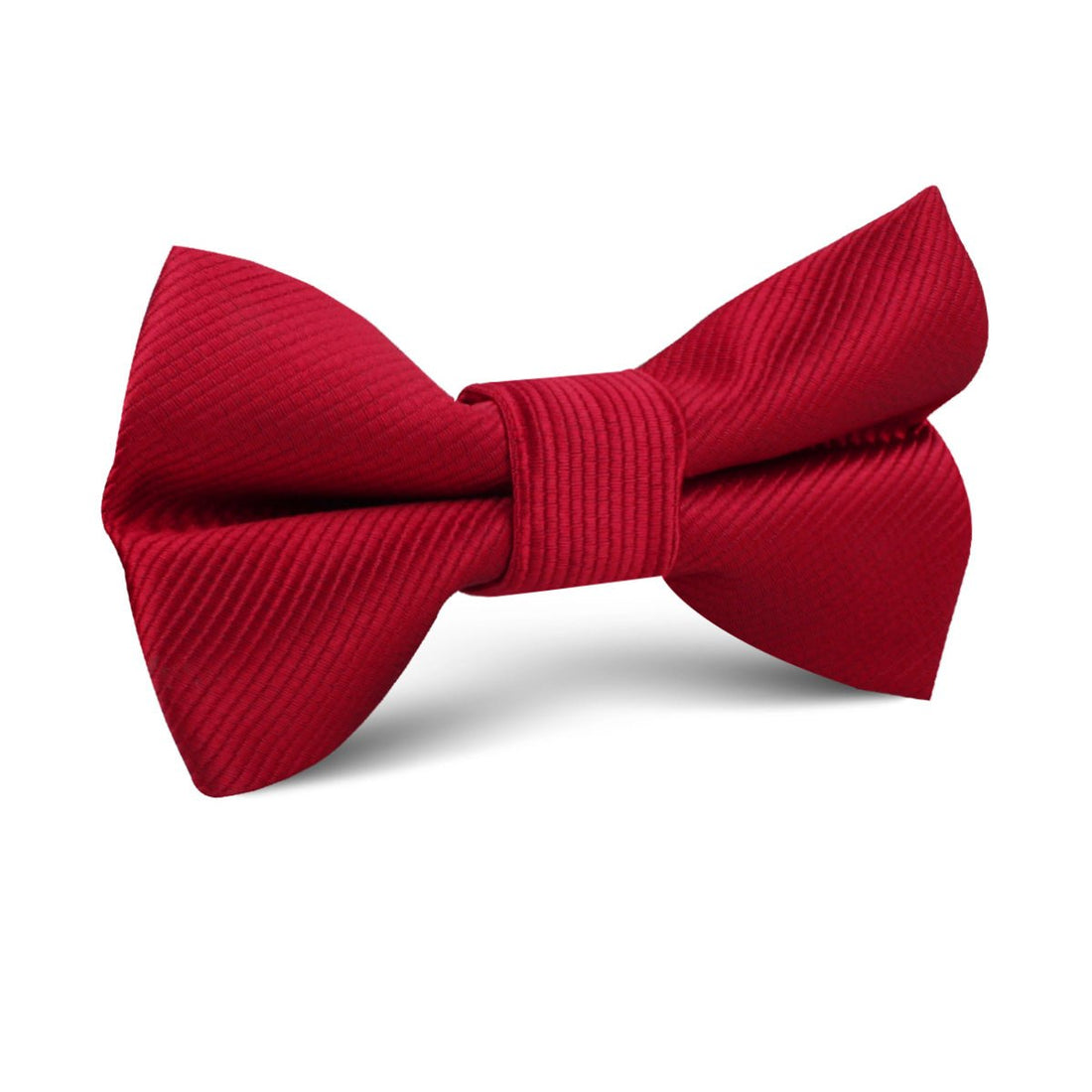 Carmine Red Twill Kids Bow Tie