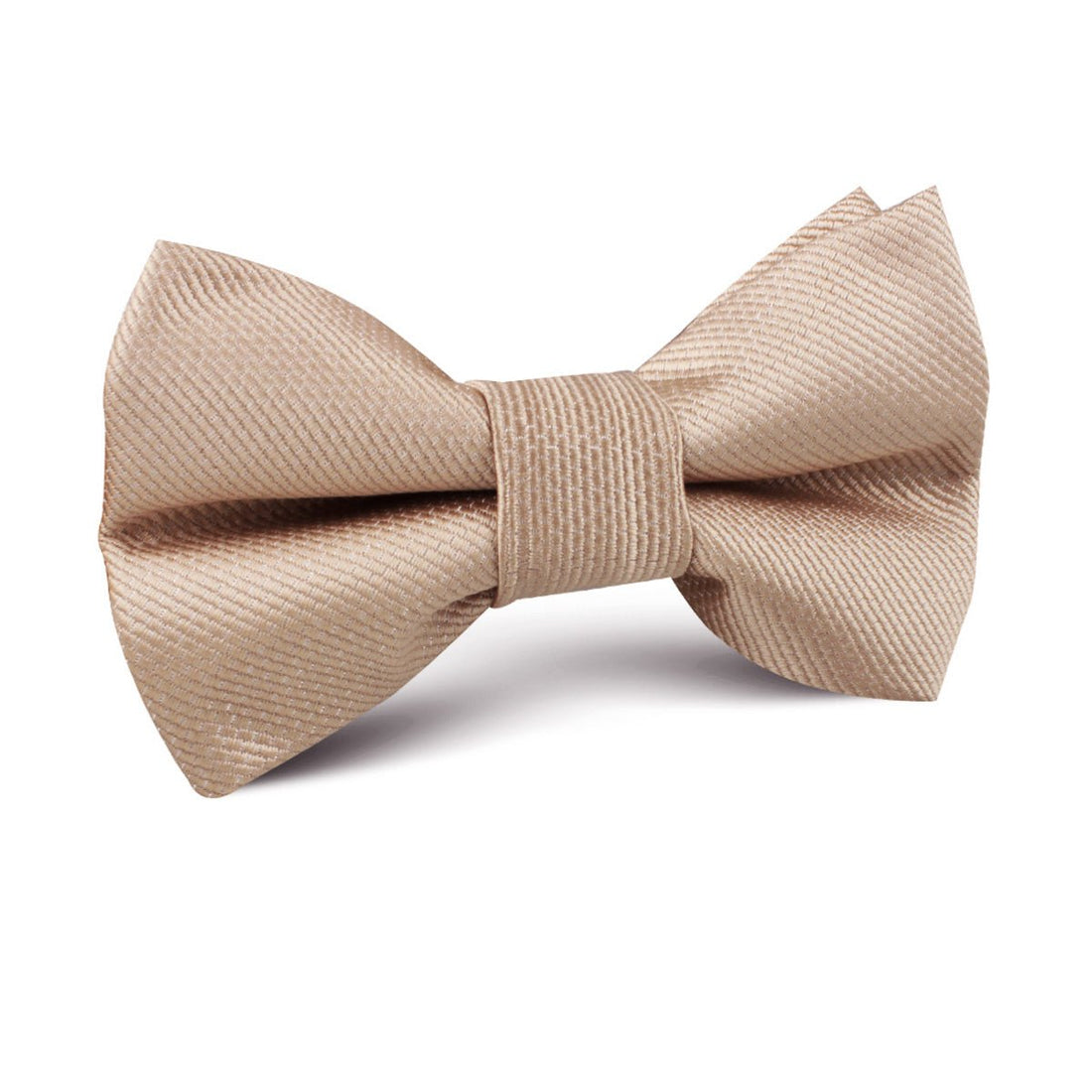 Champagne Gold Metallic Weave Kids Bow Tie