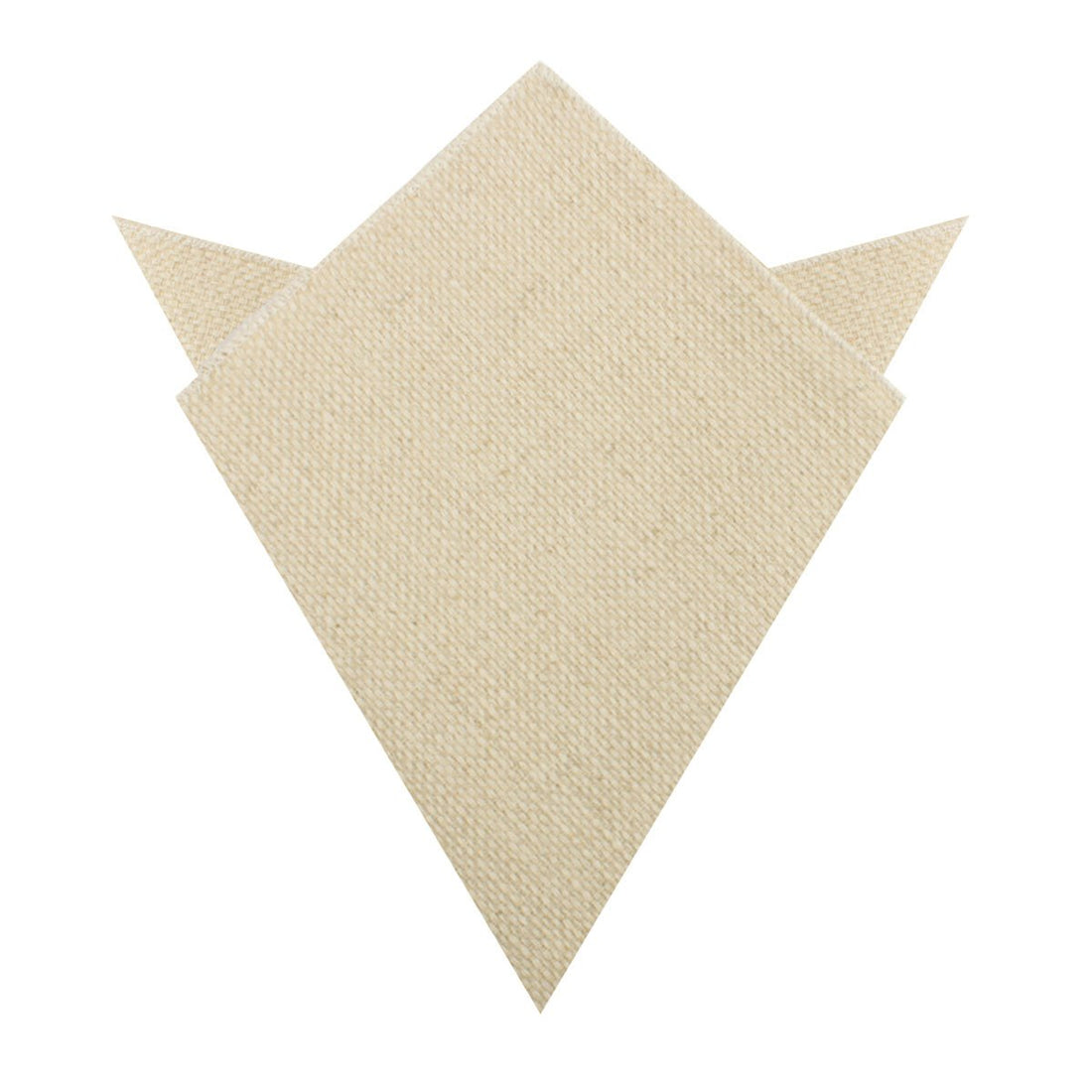 Champagne Basket Weave Linen Pocket Square