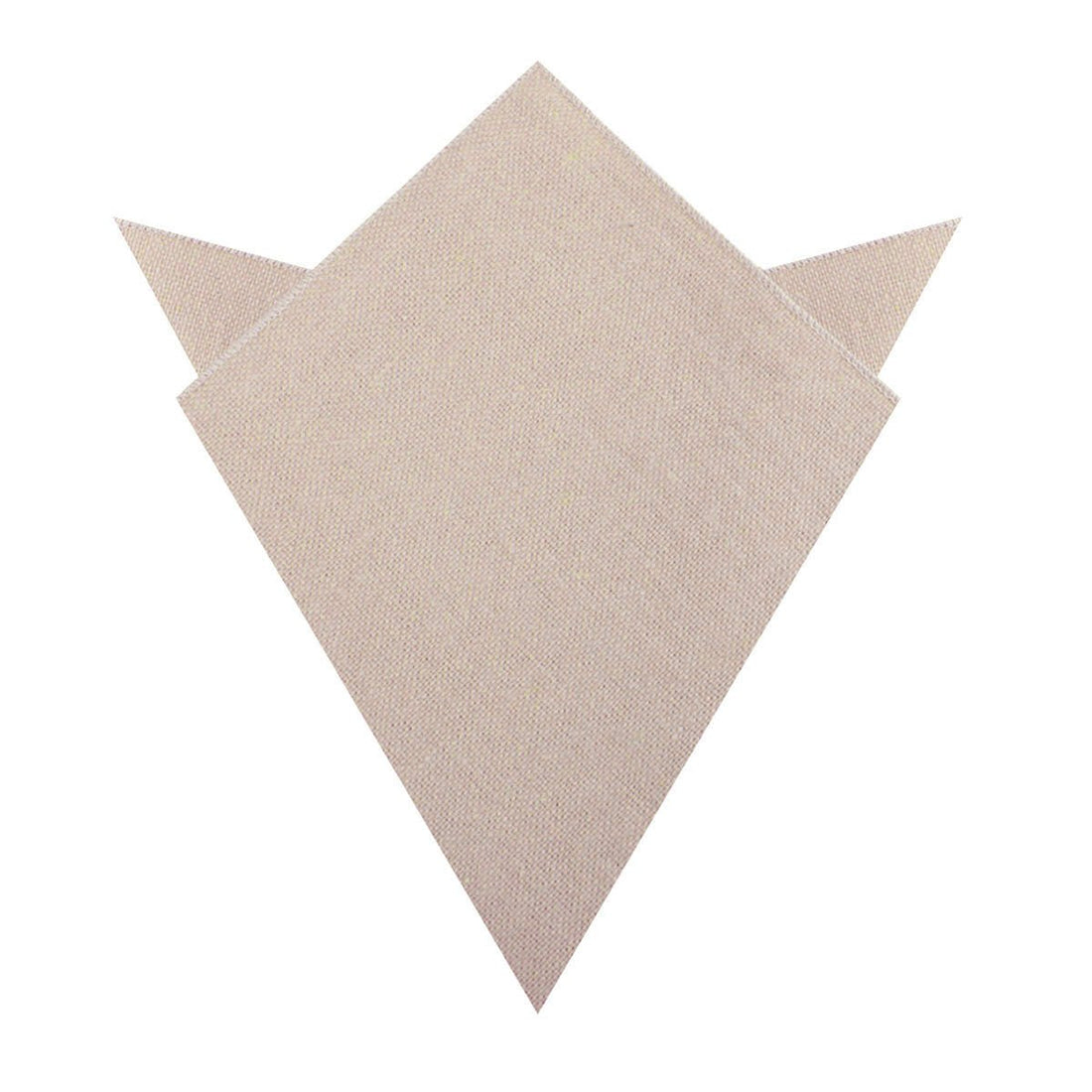 Champagne Beige Linen Pocket Square