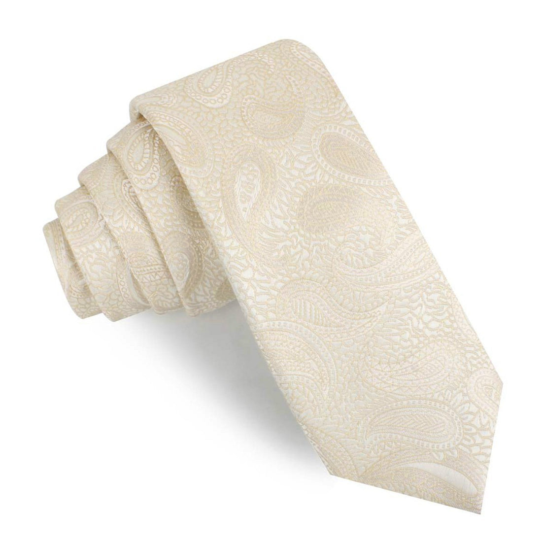 Champagne Desert Paisley Skinny Tie