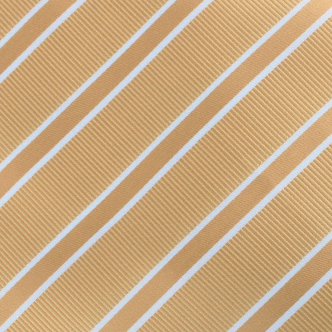 Champagne Gold Double Stripe Necktie Fabric