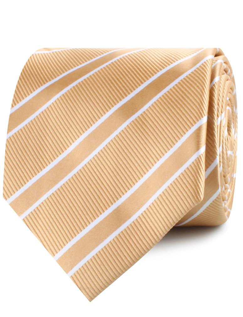 Champagne Gold Double Stripe Neckties