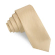 Champagne Gold Herringbone Chevron Skinny Tie