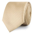 Champagne Gold Herringbone Chevron Skinny Ties