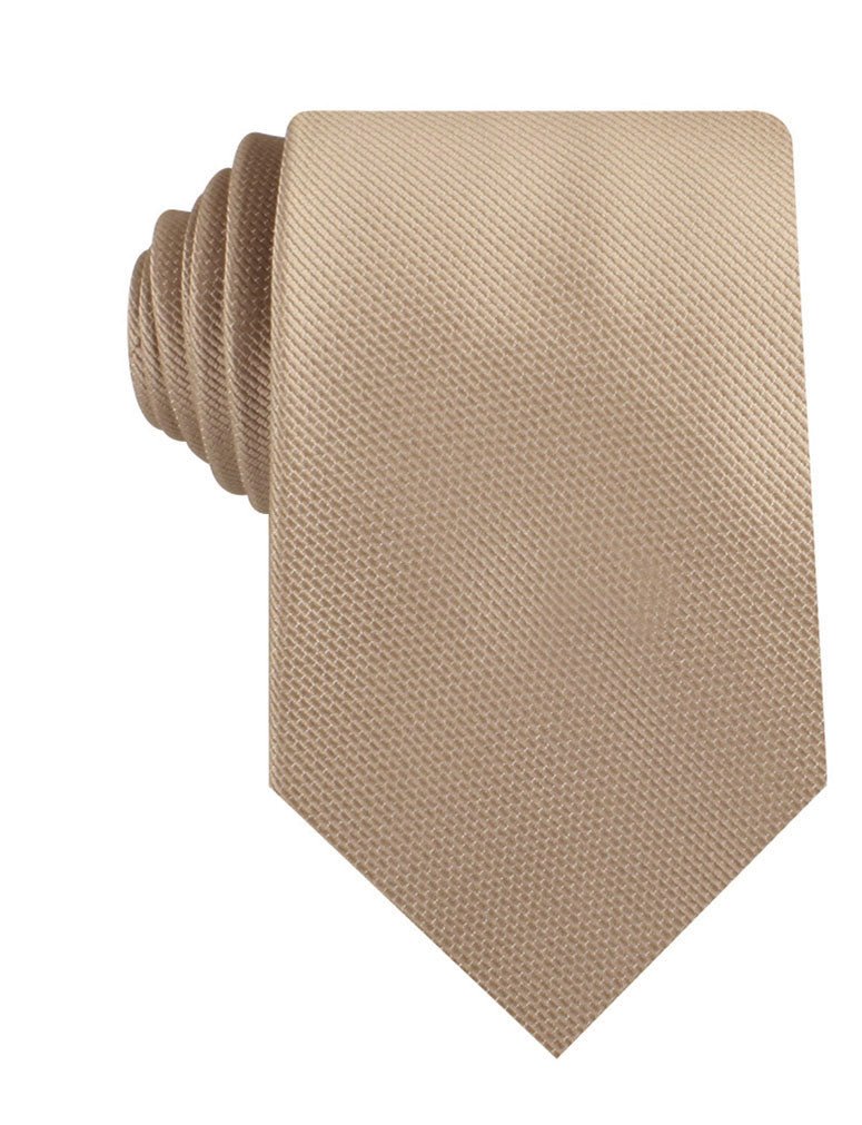 Champagne Gold Metallic Weave Necktie