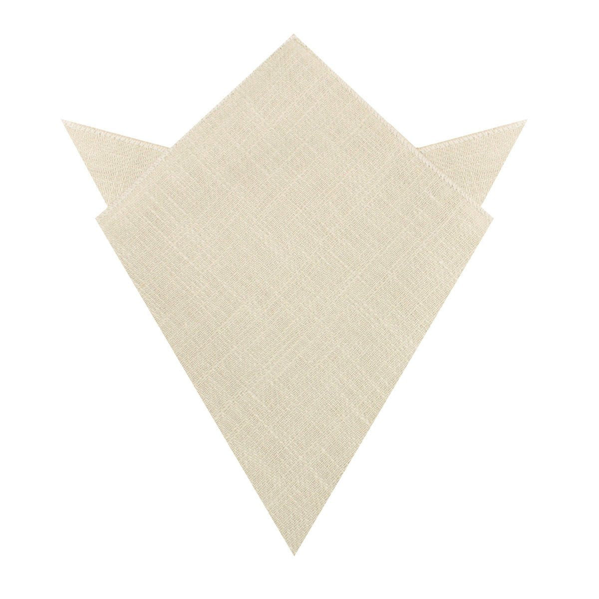 Champagne Ivory Linen Pocket Square