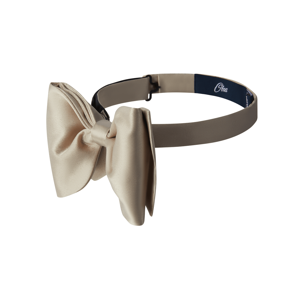 Champagne Satin Butterfly Bow Tie