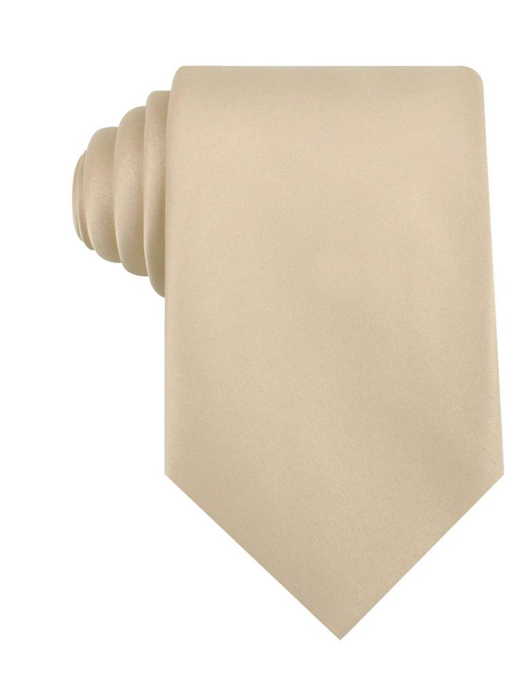 Champagne Satin Necktie