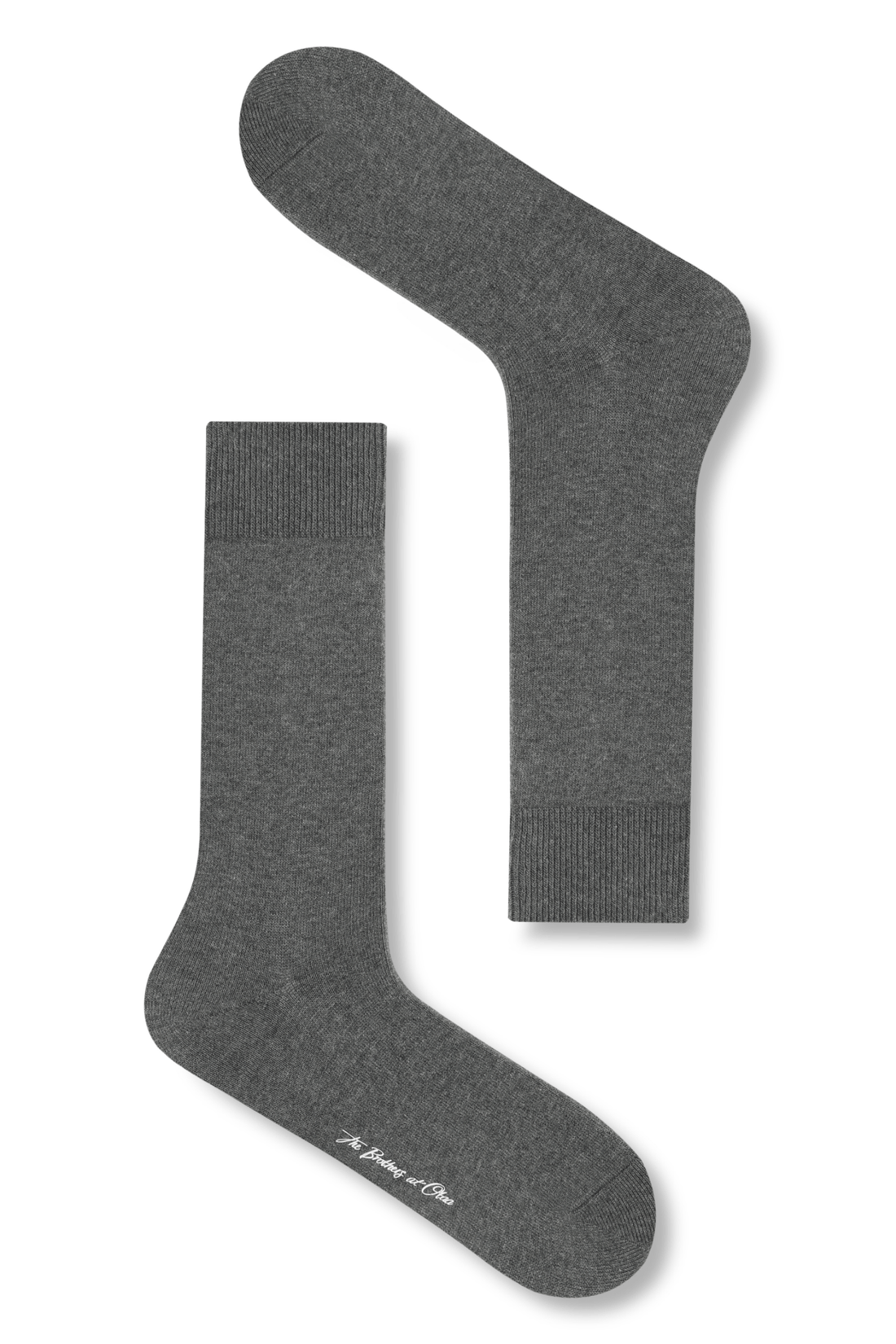 Charcoal Grey Flat Knit Sock