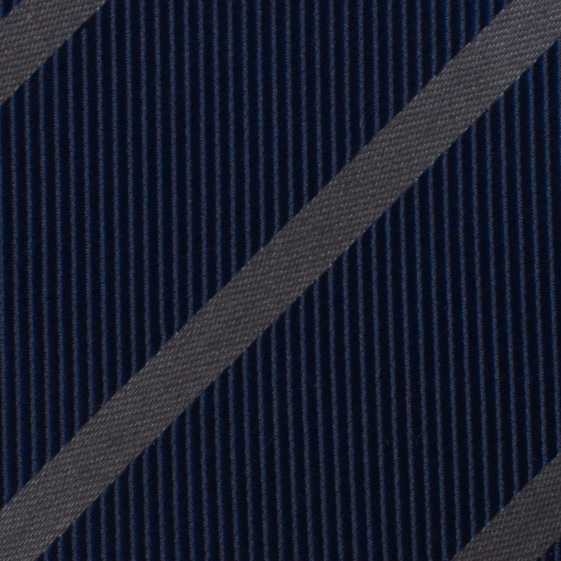 Charcoal Grey Striped Bow Tie Fabric