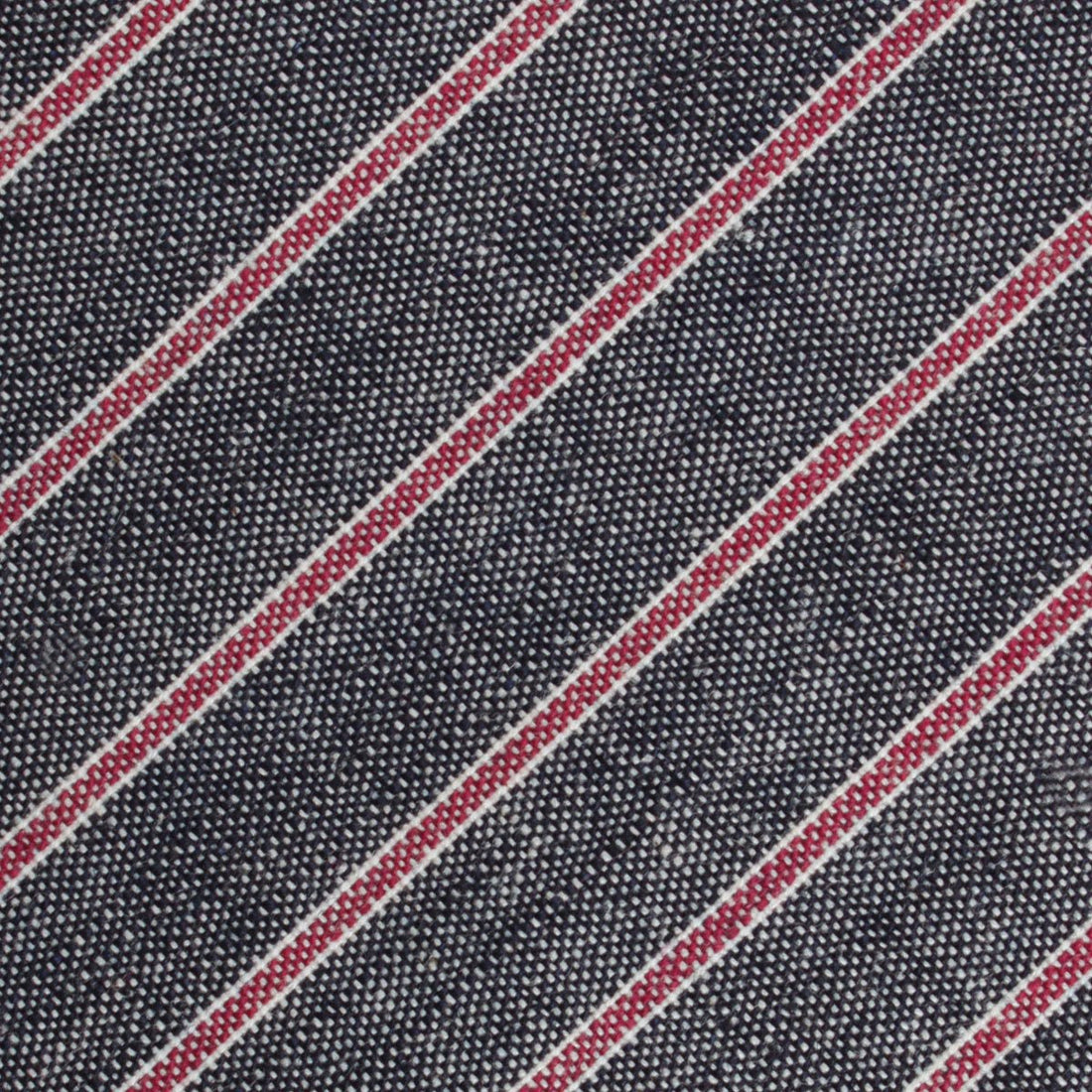 Cherry Red Pinstripe Fabric Pocket Square