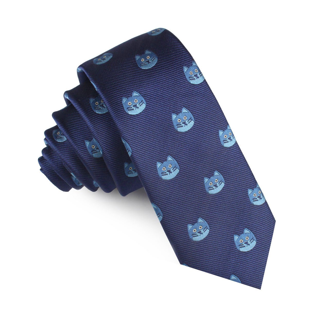 Cheshire Cat Face Skinny Tie