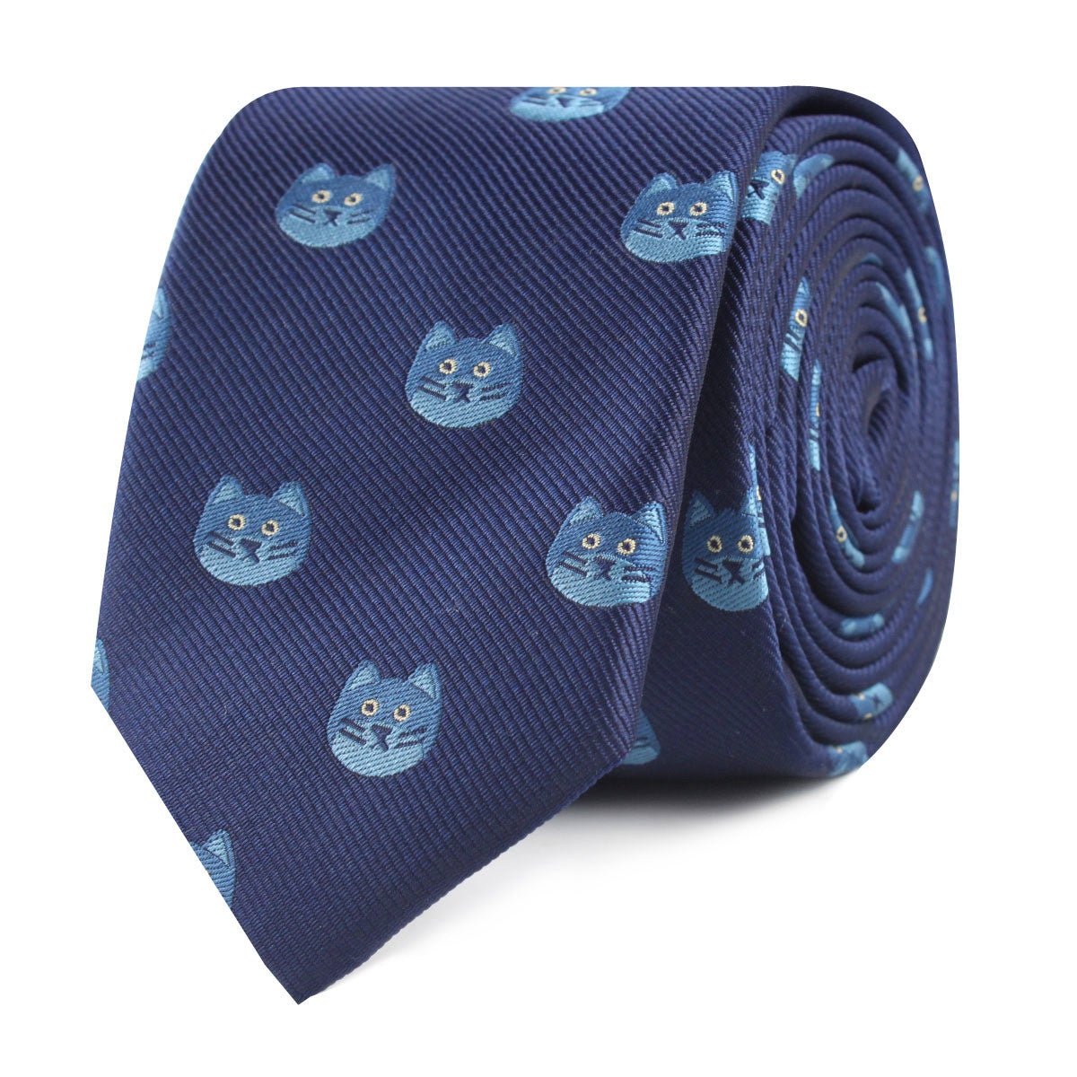 Cheshire Cat Face Slim Tie