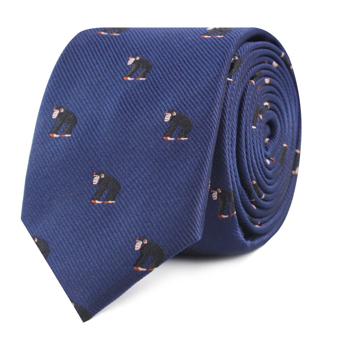 Chimpanzee Monkey Slim Tie