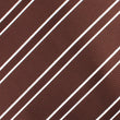 Chocolate Brown Double Stripe Kids Bow Tie Fabric