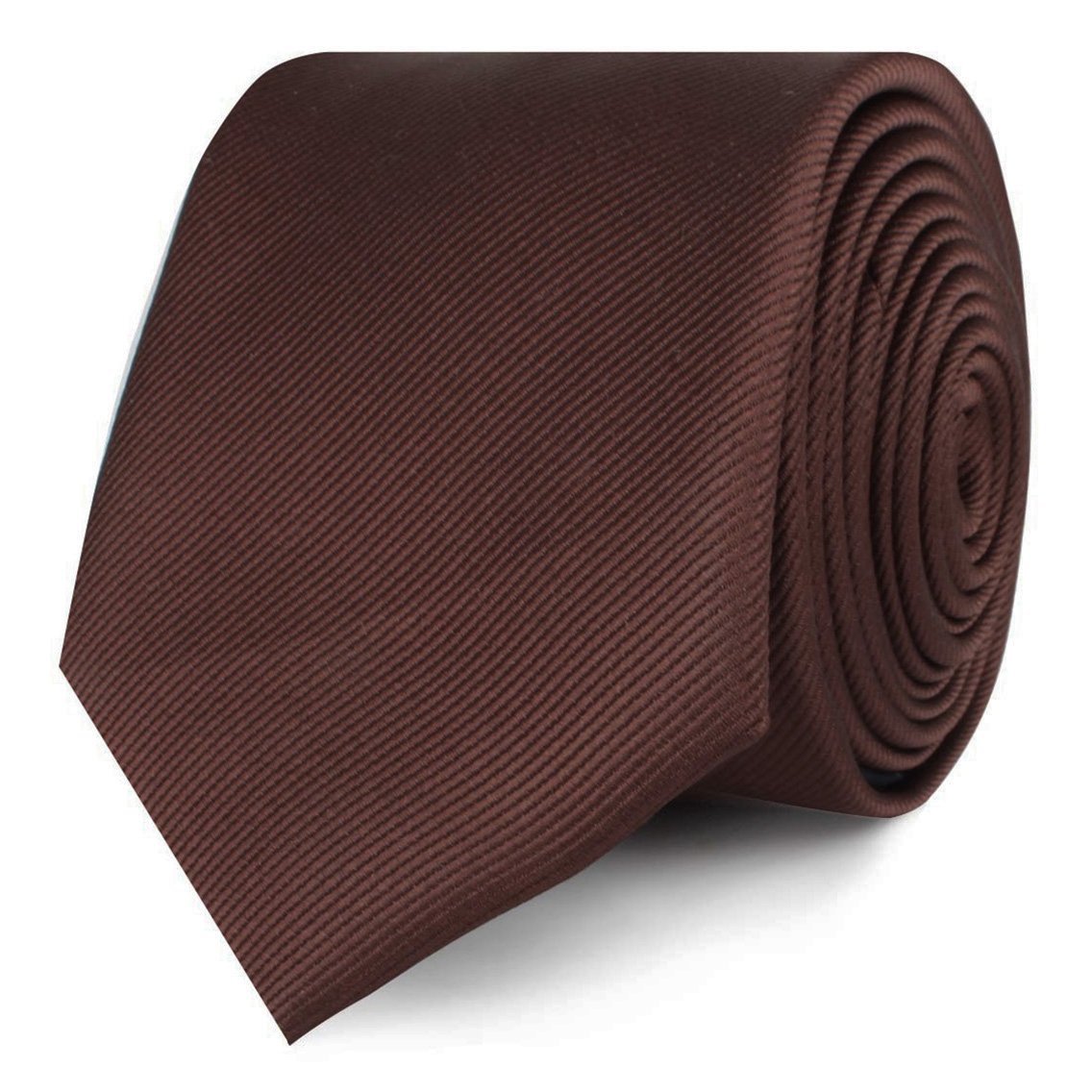 Chocolate Brown Twill Skinny Ties