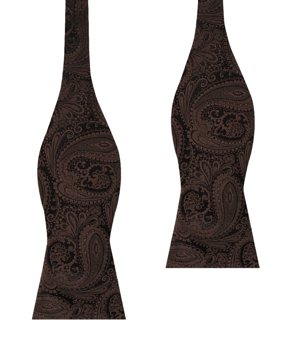 Cinnamon Brown Paisley Self Bow Tie