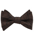 Cinnamon Brown Paisley Self Tied Bow Tie