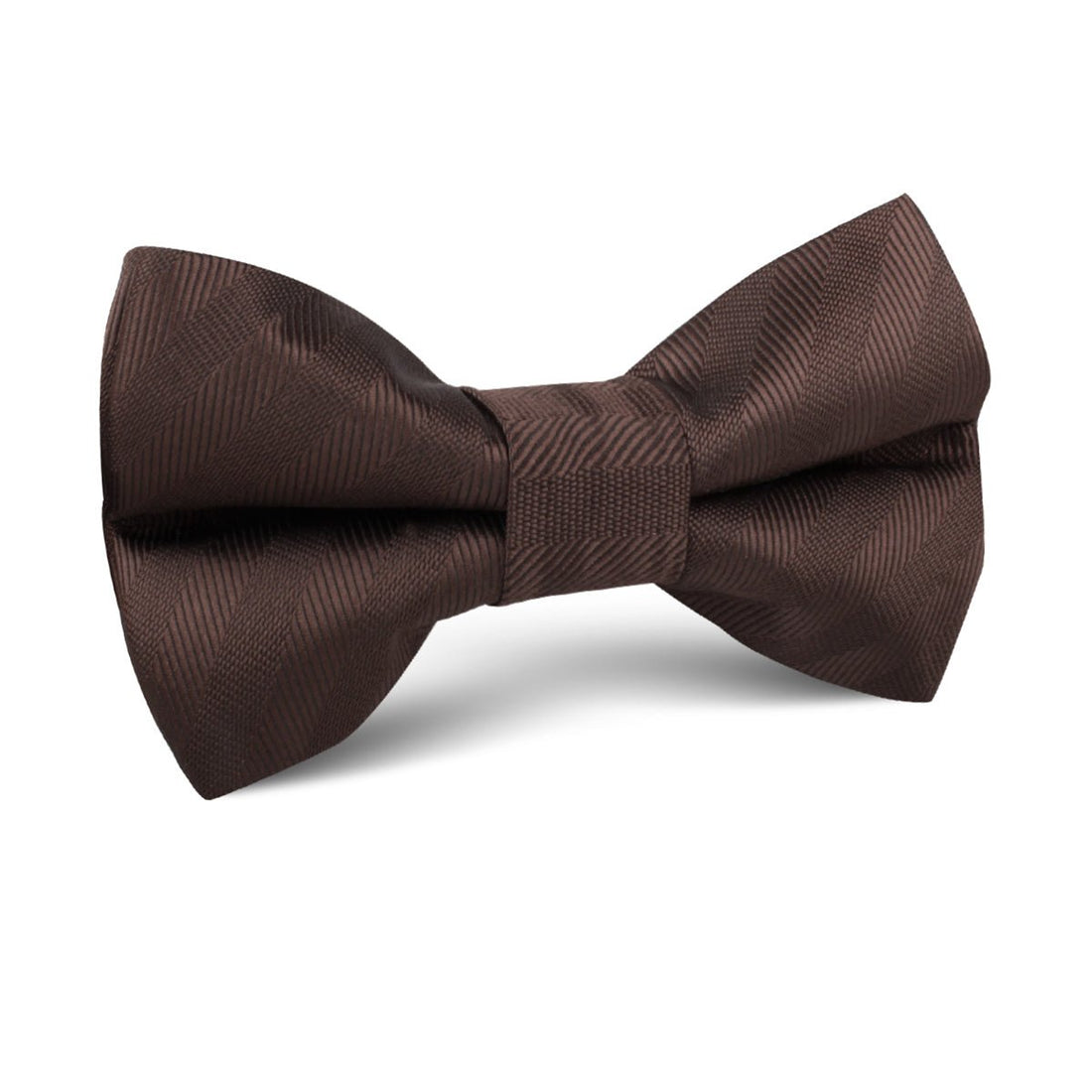 Cinnamon Brown Striped Kids Bow Tie