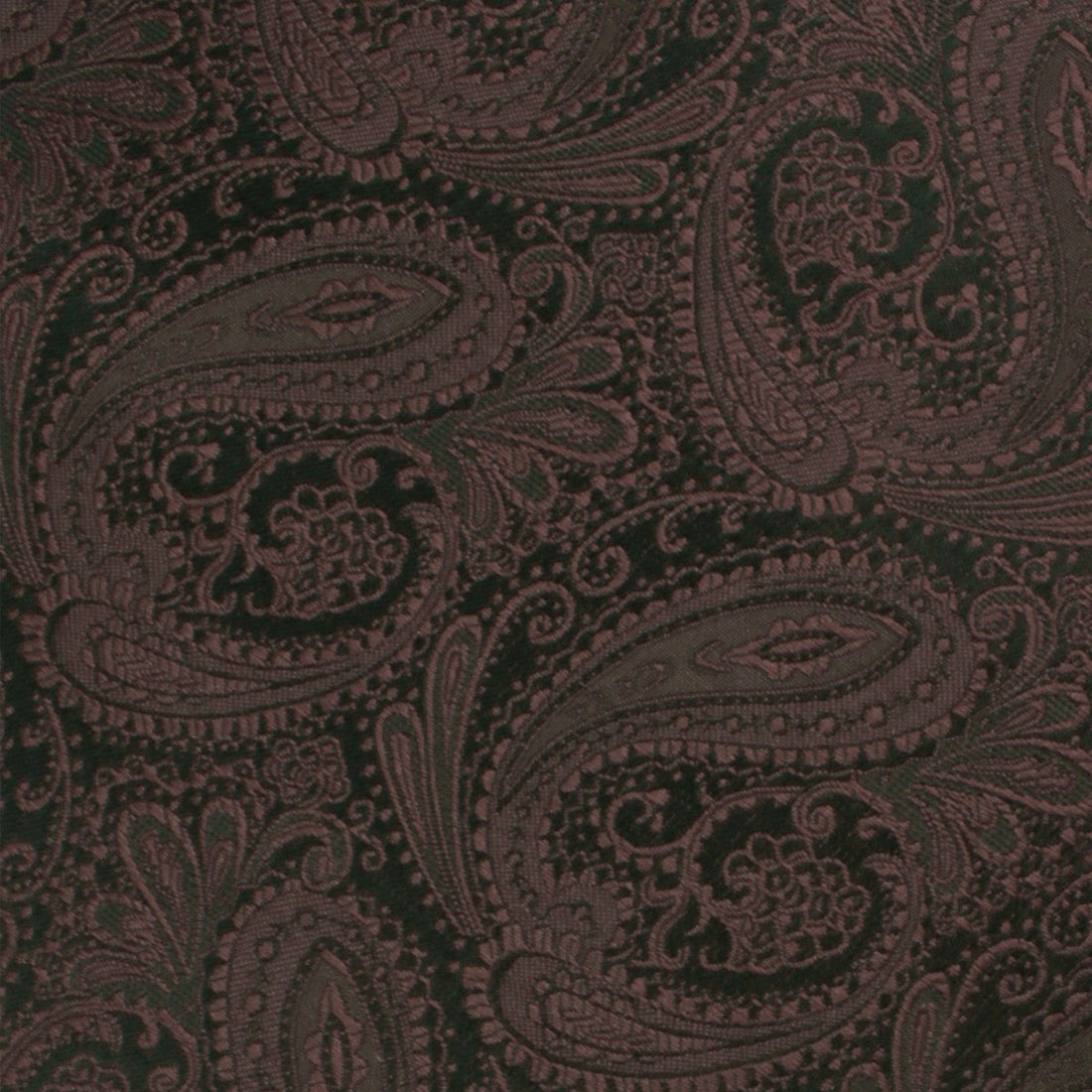 Cinnamon Brown Paisley Skinny Tie Fabric