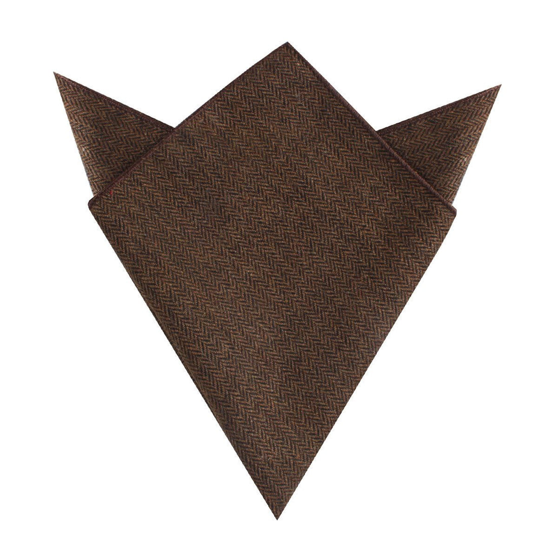 Cinnamon Herringbone Pocket Square