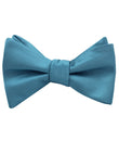 Coastal Blue Twill Self Tied Bow Tie