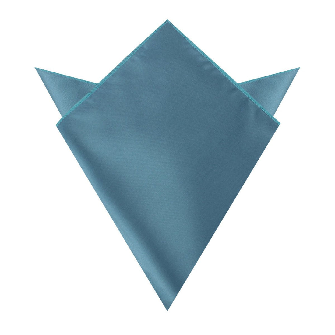 Coastal Blue Satin Pocket Square