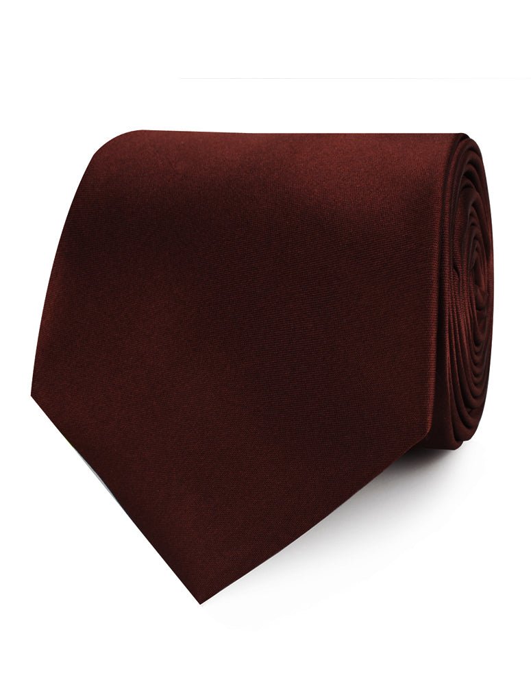 Cocoa Brown Satin Neckties